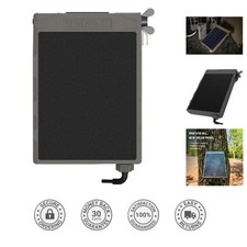 Rugged Solar Panel with Integrated Battery for Reveal Trail Cameras, Easy Setup