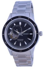 Seiko Presage Style 60's Open Heart Black Dial Automatic SSA425J1 Men's Watch