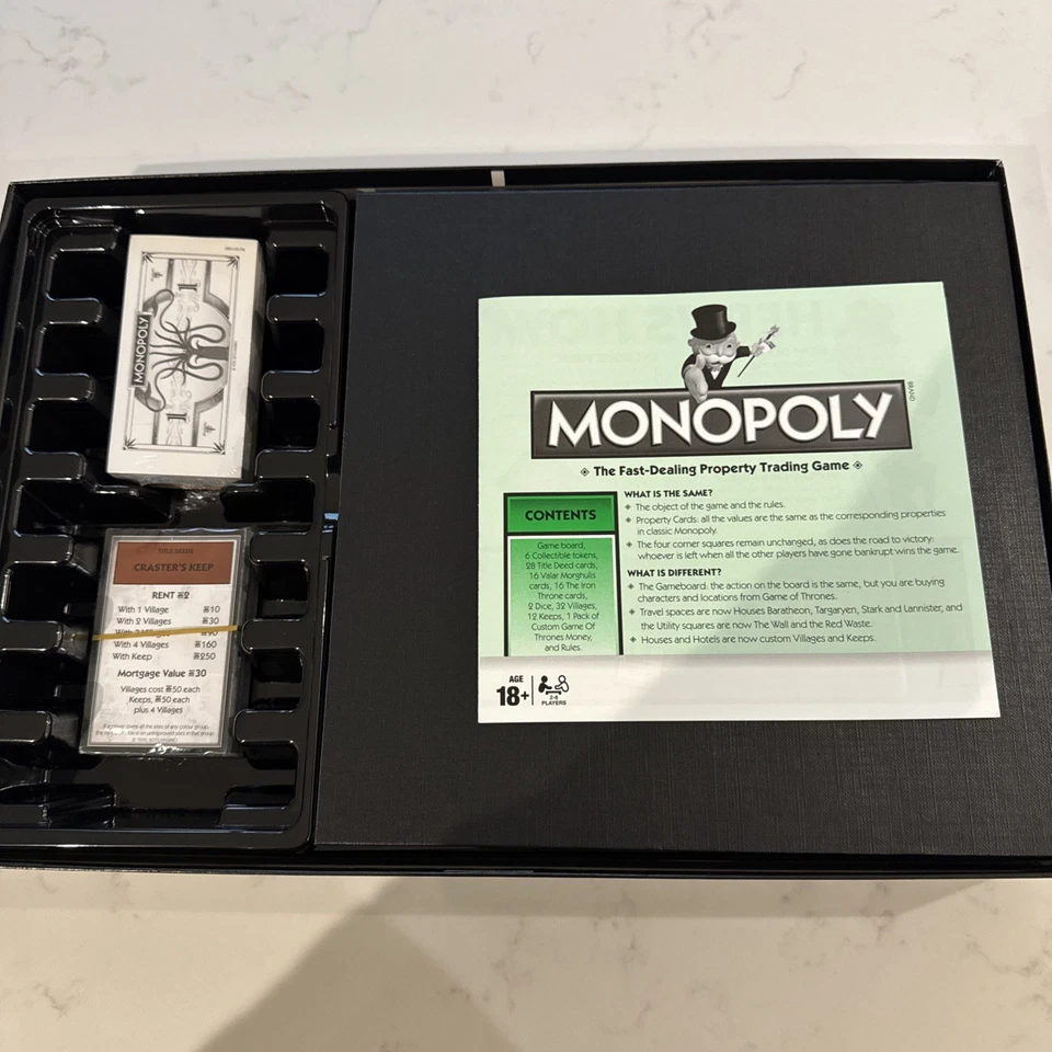Monopoly Rare Game Of Thrones Collector’s Limited Edition Board Game Complete - Image 4 of 4
