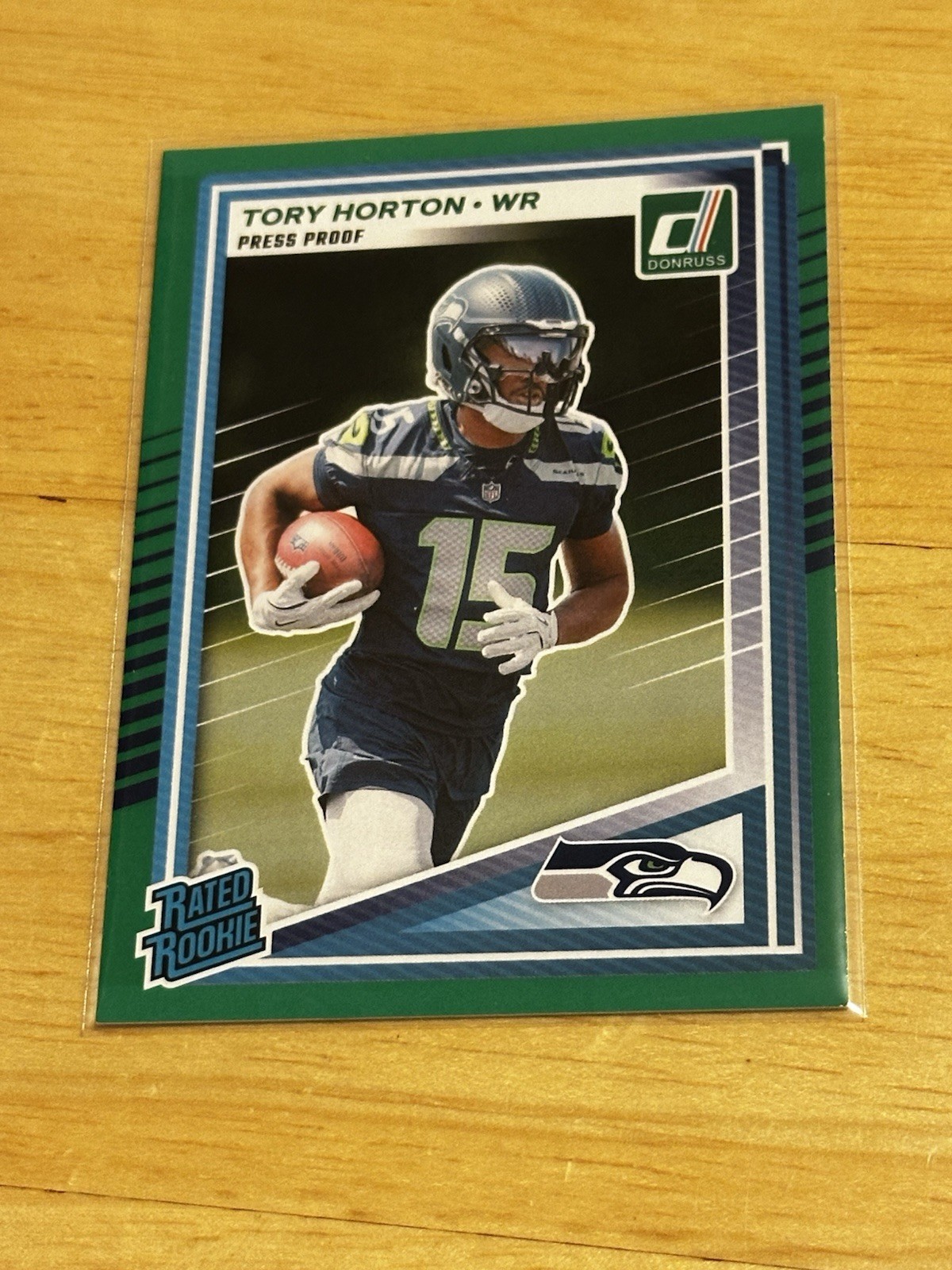 2025 Panini Donruss Tory Horton Press Proof Green Rated Rookie #388