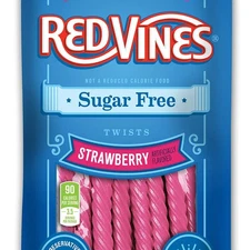 Red Vines Sugar Free Licorice, Strawberry Flavor, Soft & Chewy Candy Twists,