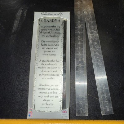 Oma Gedicht Mini Reflexionen Glas verspiegelt Standtafel Geburtstag Weihnachten
