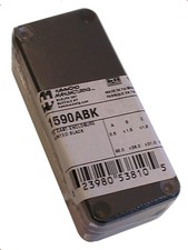 Hammond 1590ABK Black Diecast Aluminum Enclosure - Inches 3.64" x