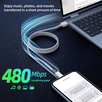 iPhone Charger 3pack 10FT Apple MFi Certified Long Lightning Cable Fast Charging
