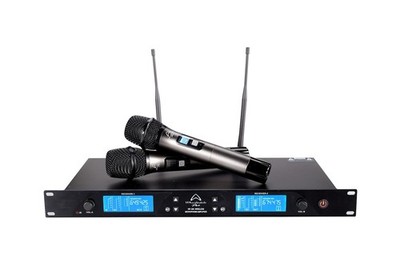Dual UHF Funkmikrofonset mit EQ & Reichweite, Wharfedale Pro WF 300, WIE NEU