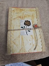 New Handcrafted Exlectic Junk Journal Rose Cover Wrap Close Env Pgs Rainbow Env