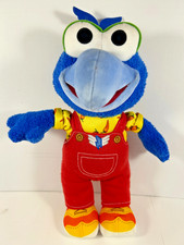 Disney Store Gonzo The Muppets Plush 14" Stuffed Animal Red Overalls Toy