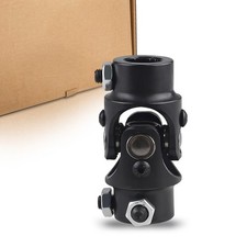 3/4"-36 Spline X 3/4" DD Steering Universal Joint Single U Joint Black Shaft
