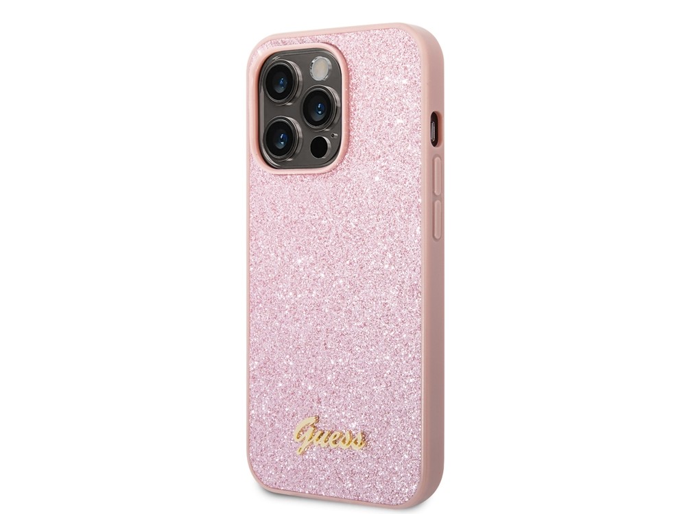 Coque Guess rose iPhone 14 Pro Max contre les rayures quotidiennes