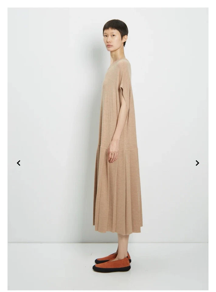 Vestido Midi Lauren Manoogian Plisado Lana Cambio - Nunca Usado Foto 2 de 4