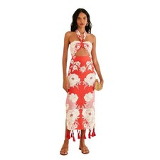 Farm Rio Pink Soft Garden Halter Neck Dress Sz. S