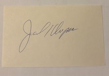 Jack Klugman Autograph on 3 x 5 index card - Odd Couple