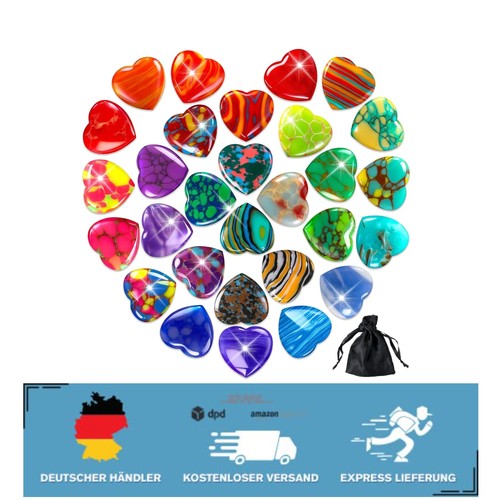 Kristall Herzsteine Set für Meditation und Kreativität – 34 Teile Glücksbringer Kristall Herzsteine Set für Meditation und Kreativität – 34 Teile Glücksbringer