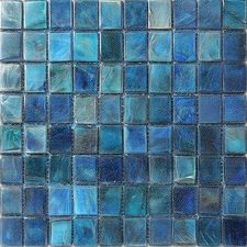10PCS 12x12 Inch Dark Blue Mosaic Textured Flat Surface Floor Tiles Peel and ...