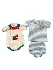 Vintage Osh Kosh B'Gosh Layette Set & Health-Tex 2 Pc Romper 3-6 mos.