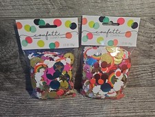 Lot Of 2 NEW Amscan Multicolored Metallic Looking Party Confetti 2.5oz 70g 