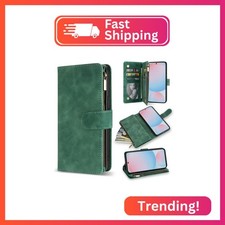 ZZXX for Samsung Galaxy S24 FE Wallet Case with RFID Blocking Card Slot PU Leath