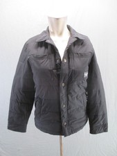 Abercrombie Size 11/12 Kids Black Side Pockets Collared Snap Up Jacket 176