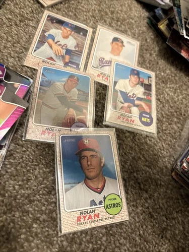 2017 Topps Heritage Nolan Ryan Highlights 5 card set Mets Angels Rangers Astros