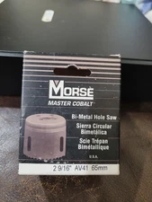 MK Morse AV41 2-9/16" or 65mm Hole Saw Bi-Metal Variable Pitch NOS USA