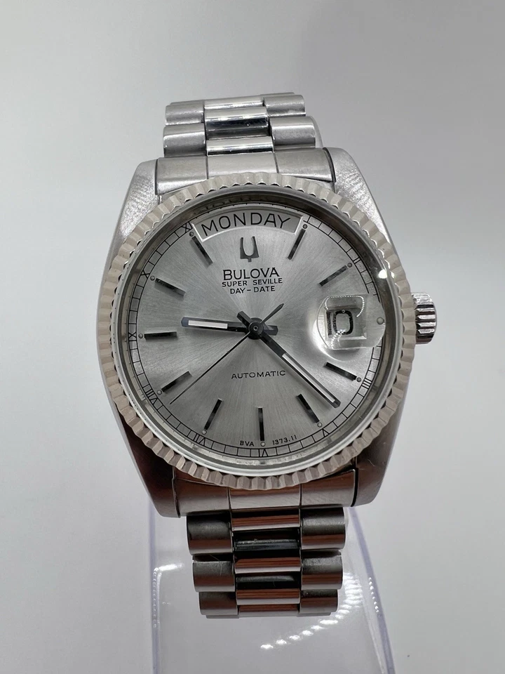 复古罕见 1979 年 BULOVA Super Seville Day Date 总统腕表   — 第 2/4 张图片