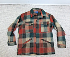 Vintage Pendleton Mackinaw Cruiser Jacket Men's Lrg Plaid-Wool-USA-IMPERFECT