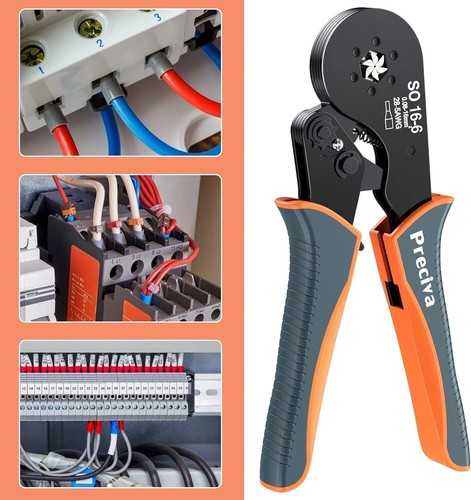 Hexagonal Ferrule Crimper, Hexagonal Jaw Wire Crimping Pliers AWG 28-5 (0.08-16m - Picture 7 of 8