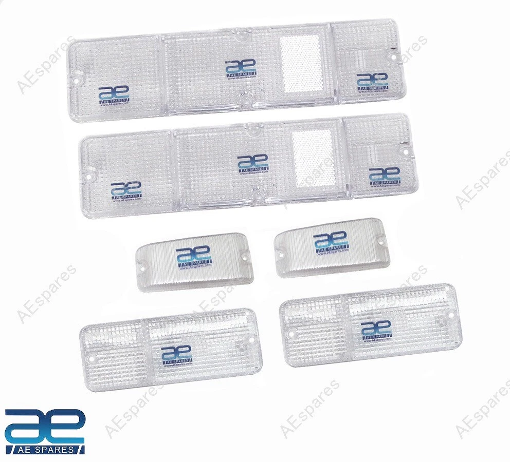 Front Bumper & Side Indicator Taillight Lens Set Clear for Suzuki Samurai SJ410 S413 Sierra Drover Jimny