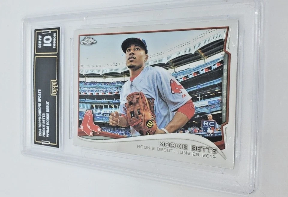 2014 Topps Chrome Update Mookie Betts #MB46 Rookie Debut GMA GEM MINT 10! HOT!! - Image 2 of 4