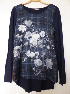 tolles ORSAY Materialmix Shirt Gr. M / 40 blau