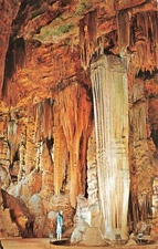 Postcard Double Column Caverns of Luray Virginia