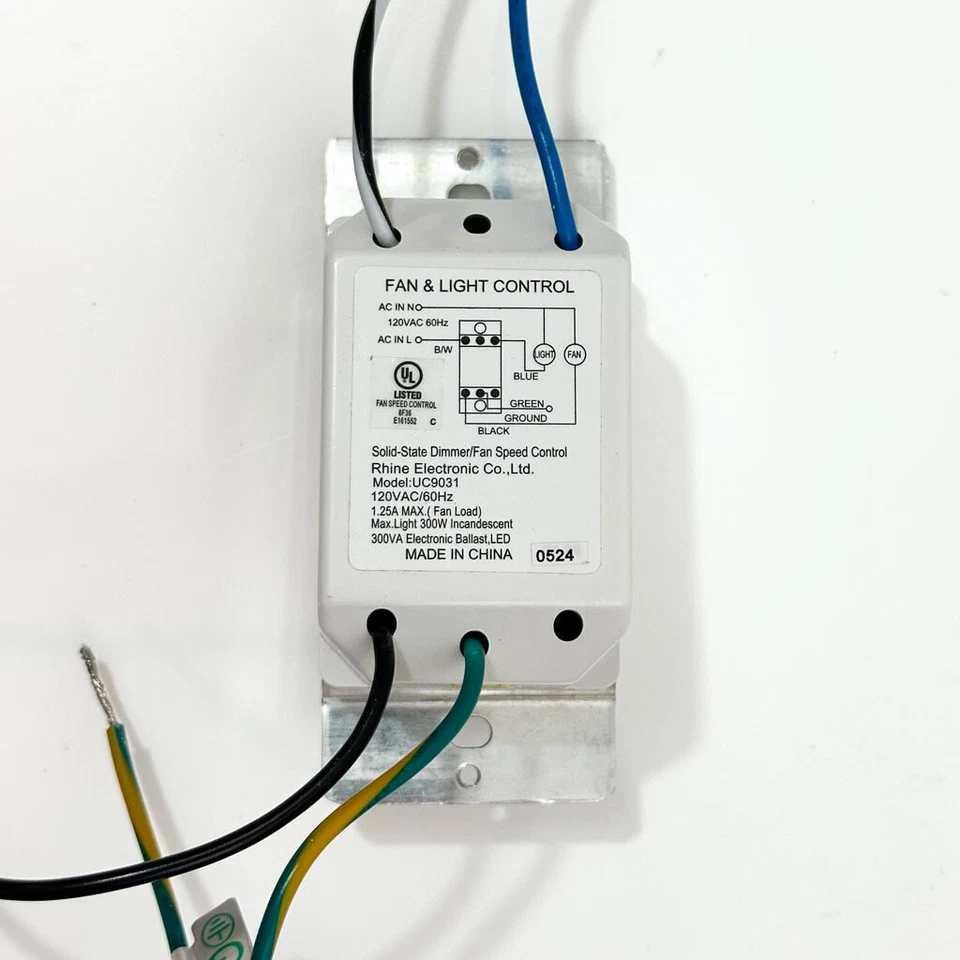 Progress Lighting P2630-30 4 Speed Ceiling Fan and Light Kit Wall Control - Image 3 of 3