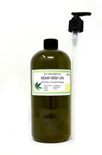 32 oz with Pump BEST HEMP OIL UNREFINED 100% PURE HEMP SEED OIL COLD PRESSED 