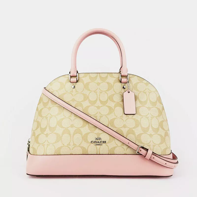 Coach Pink Coated Canvas and Leather Sierra Satchel Coach