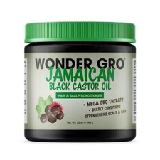 Wonder Gro Jamaican Black Castor Oil Hair Grease Styling Conditioner, 12oz (1pc)