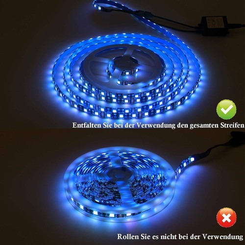 RGB LED Stripe 5050 SMD Leiste Streifen Band Licht Leuchte Lichterkette 1m-10m - Bild 4 von 13