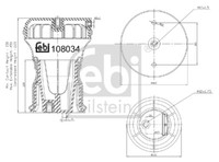 Febi Bilstein 108034 Bellow, Air Suspension For Iveco