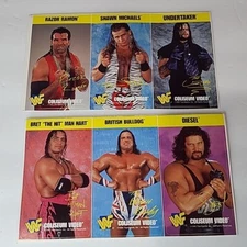 Vtg WWF Coliseum Video 7.5"x3.25" Bret Razor Undertaker Switch Cover Sticker Set
