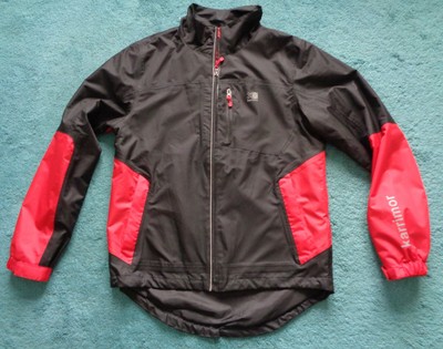 red cycling jacket
