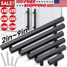 Cabinet Handles T Bar Kitchen Drawer Cupboard Cabinet Pulls Knobs Hardware Black