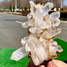 260g A+++ Natural white Crystal Himalayan quartz cluster /mineralsls