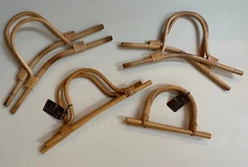 4 sets Bamboo Purse Handles - Vintage for Handmade or Crochet