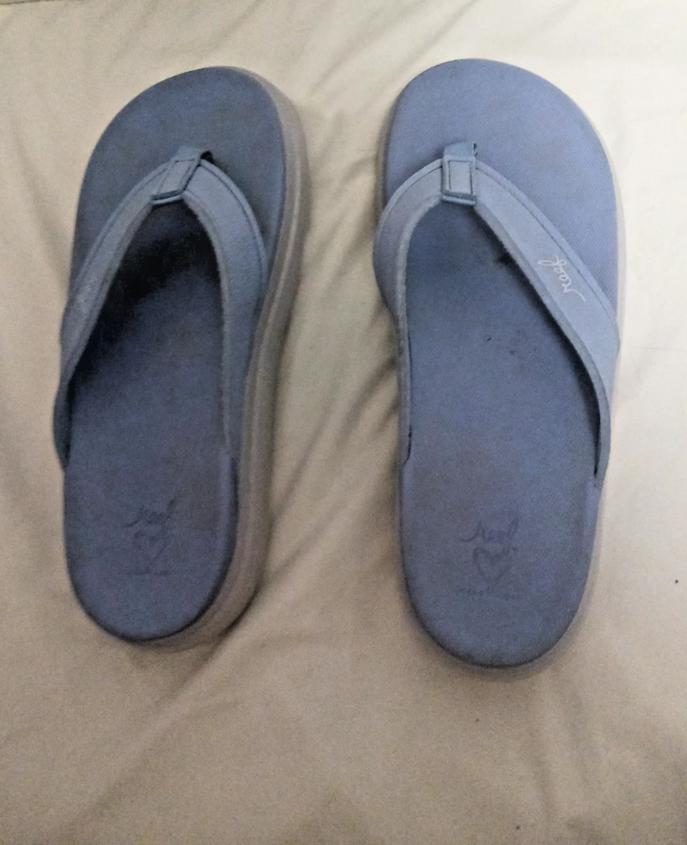 Reef Light Blue Suede Thong Sandals Little Fanning – REEF main image 4