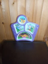 Zak Designs Dora the Explorer Melamine Plastic Divided Plate 4 Sections