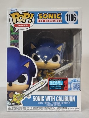 Funko Pop! Sonic with Caliburn Limited Edition # 1106 NYCC 2025 Shared Sticker