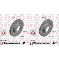 2X Zimmermann Bremsscheiben 319Mm Gelocht InnenbelÜFtet Vorne Passend FüR