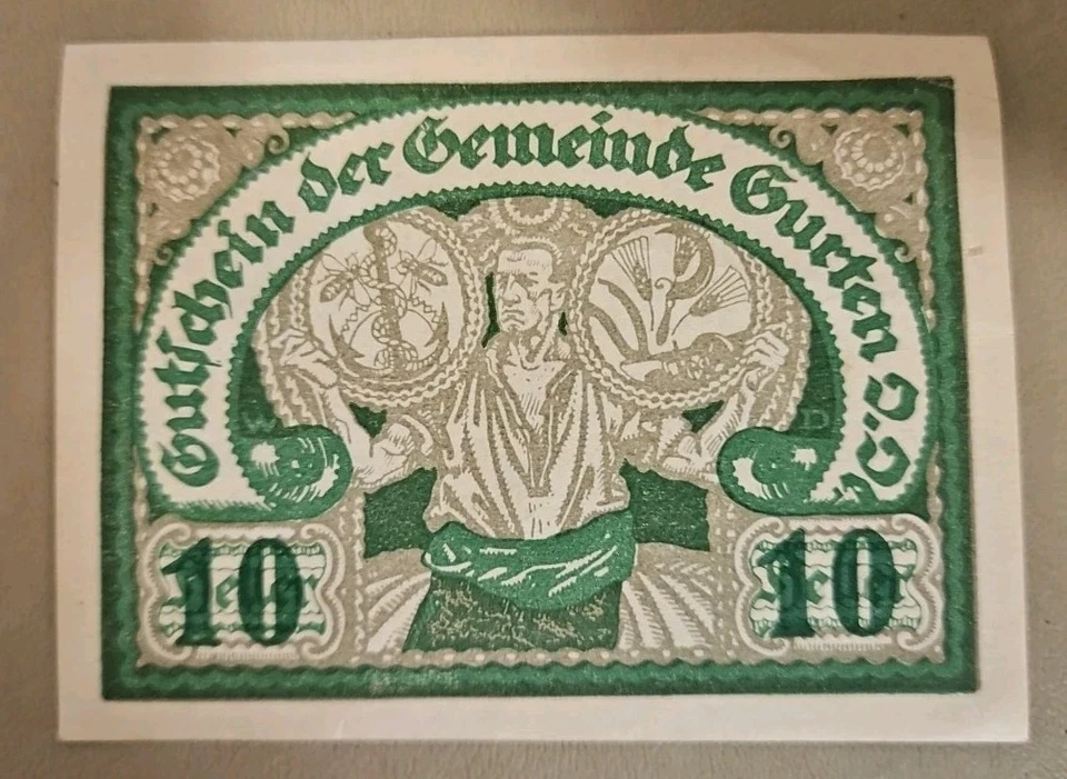 1920 Austria 10 Heller Notgeld Note - Image 2 of 2