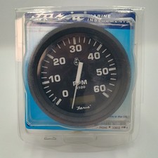 Faria Euro Black 6000 Rpm Tachometer With Hourmeter - 32832 Inboard Boat Gauge Faria Euro Black 6000 Rpm Tachometer With Hourmeter - 32832 Inboard Boat Gauge