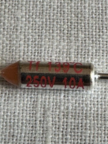 1pezzo SF139 = TF139 Fusibili termici SEFUSE 10A 250V protezione Termica - Afbeelding 2 van 2