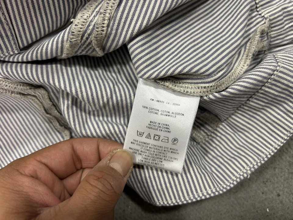 Falda Pilcro Mujer 0 Azul Blanco Rayas Algodón Mini Anthropologie Línea A Foto 4 de 4